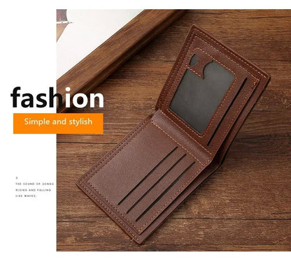 "Men’s Leather Short Wallet – Slim Foldable Minimalist Wallet with Soft Genuine Leather Design for Everyday Use" - RELUX.STORE