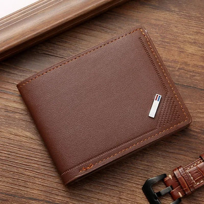 "Men’s Leather Short Wallet – Slim Foldable Minimalist Wallet with Soft Genuine Leather Design for Everyday Use" - RELUX.STORE