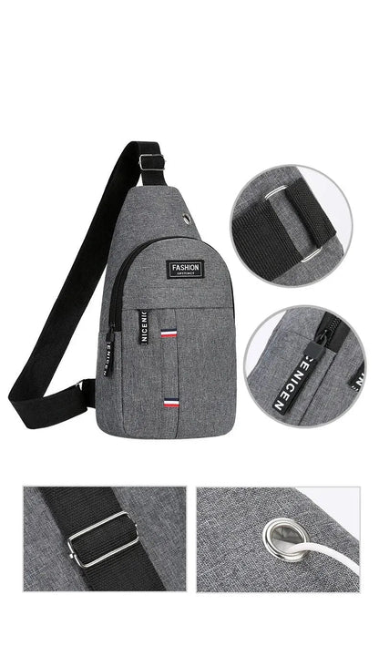Men’s Lightweight Crossbody Shoulder Bag – Fashionable Minimalist Sling Bag with Large Capacity for Casual, Travel & Sports - RELUX.STORE