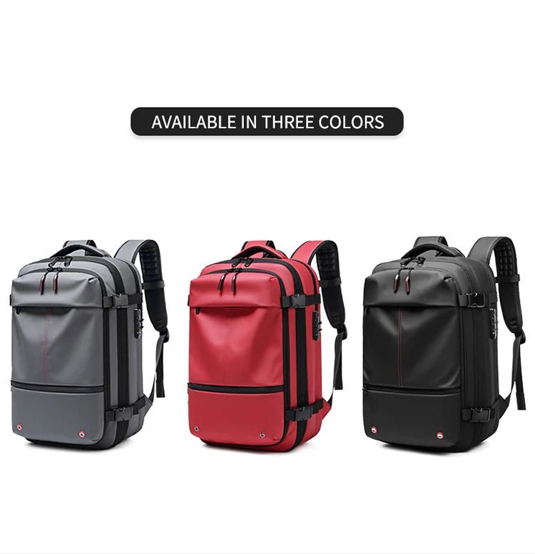 Men’s Travel & Business Backpack – 17” Laptop, Large Capacity School, Expanded Hiking & Vacuum Compression Bag - RELUX.STORE