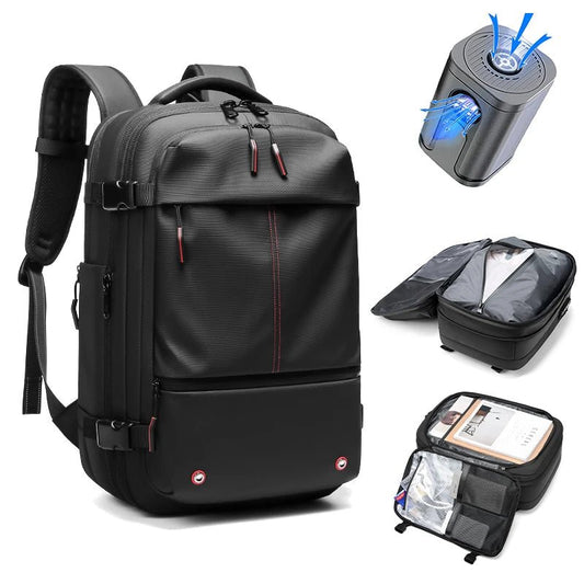 Men’s Travel & Business Backpack – 17” Laptop, Large Capacity School, Expanded Hiking & Vacuum Compression Bag - RELUX.STORE