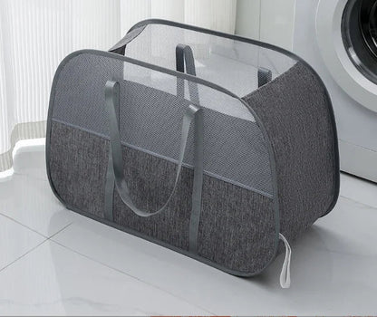 Mesh Pop - up Laundry Basket, Laundry Basket, Foldable Dirty Clothes Storage Basket, Large Capacity Storage Basket - RELUX.STORE
