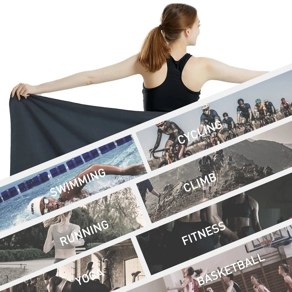 “Microfiber Quick - Dry Sandproof Towel – Lightweight, Compact Travel Towel for Swim, Yoga, Gym, Beach, and Sports” - RELUX.STORE