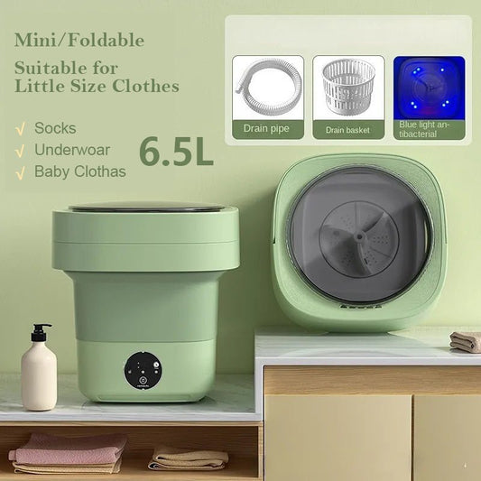 Mini Foldable Washing Machine Portable Mini Socks Underwear Panties Washing Machine Big Capacity 3 Models With Spinning Dry Gadgets - RELUX.STORE