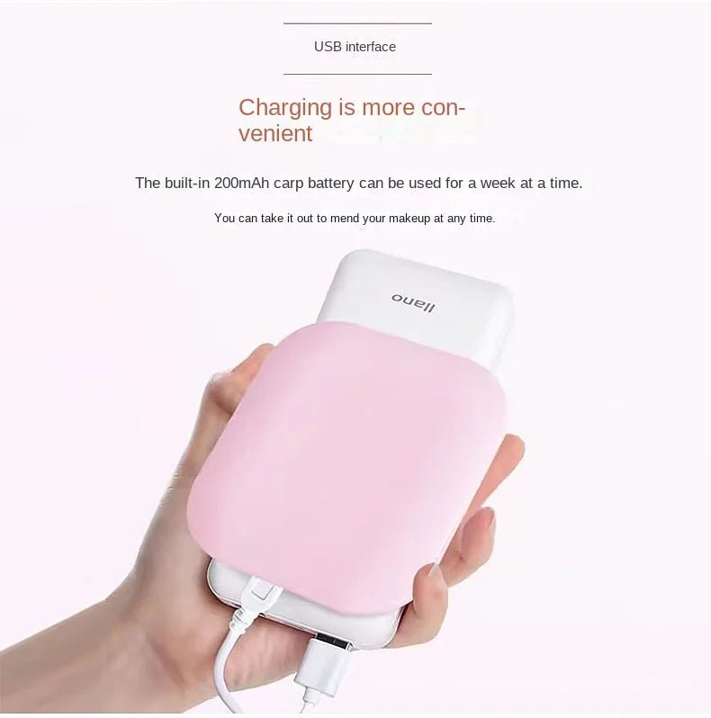 Mini Portable Folding Makeup Mirror Led Lights Magnifying Compact Pocket Travel Aesthetic Vanity Mirrors Make Up Tools - RELUX.STORE