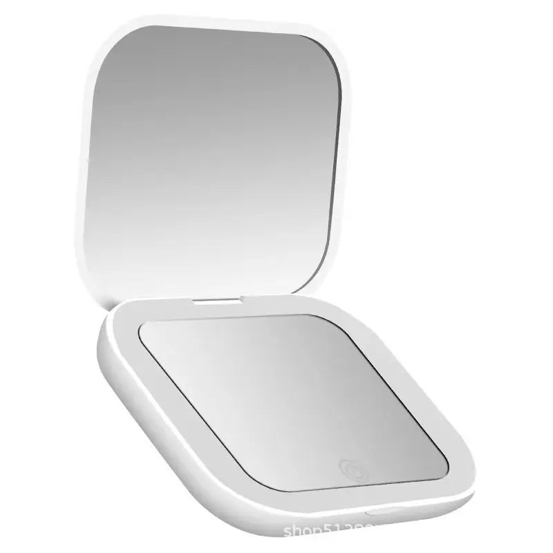 Mini Portable Folding Makeup Mirror Led Lights Magnifying Compact Pocket Travel Aesthetic Vanity Mirrors Make Up Tools - RELUX.STORE