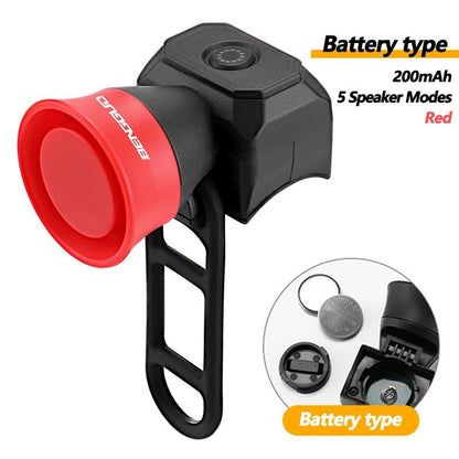 "Mini USB Rechargeable Bicycle Horn – Waterproof Electronic Bike Bell for Mountain Bikes, Scooters & Kids’ Riding Accessories" - RELUX.STORE