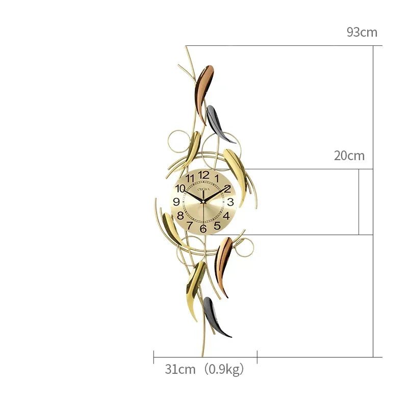 “Minimalist Wall Clock Large Silent Modern Design – Creative Aesthetic Art Mural Horloge Murale for Home & Office Décor” - RELUX.STORE