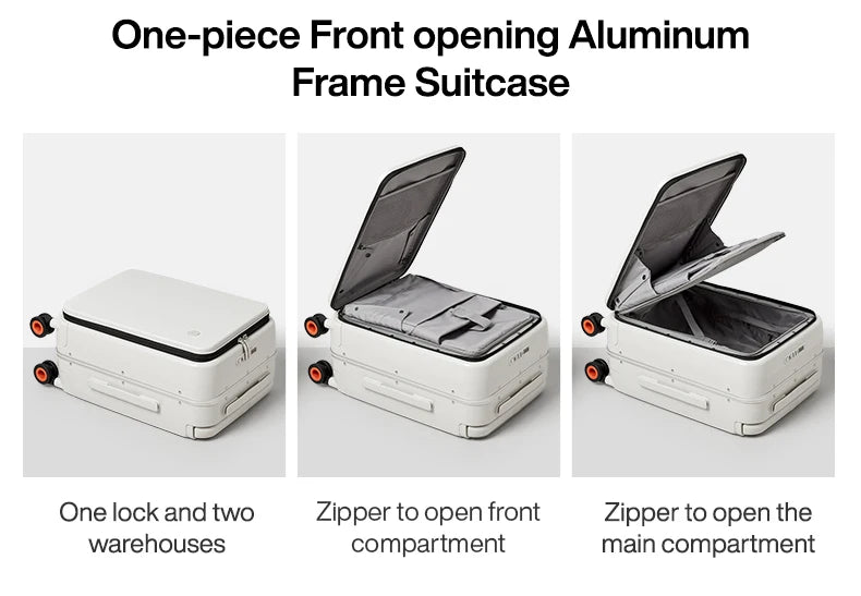 Mixi Front Laptop Pocket Suitcase Wide Handle Travel Suitcase Men 20''Carry - On Luggage Women PC Aluminum Frame Trolley Case 24'' - RELUX.STOREMixi Front Laptop Pocket Suitcase Wide Handle Travel Suitcase Men 20''Carry - On Luggage Women PC Aluminum Frame Trolley Case 24''