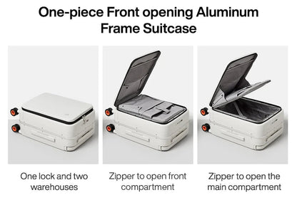 Mixi Front Laptop Pocket Suitcase Wide Handle Travel Suitcase Men 20''Carry - On Luggage Women PC Aluminum Frame Trolley Case 24'' - RELUX.STOREMixi Front Laptop Pocket Suitcase Wide Handle Travel Suitcase Men 20''Carry - On Luggage Women PC Aluminum Frame Trolley Case 24''