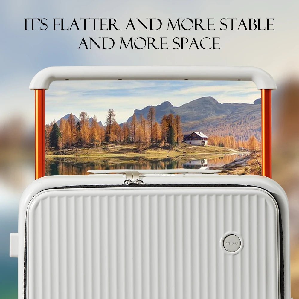 Mixi Front Laptop Pocket Suitcase Wide Handle Travel Suitcase Men 20''Carry - On Luggage Women PC Aluminum Frame Trolley Case 24'' - RELUX.STOREMixi Front Laptop Pocket Suitcase Wide Handle Travel Suitcase Men 20''Carry - On Luggage Women PC Aluminum Frame Trolley Case 24''