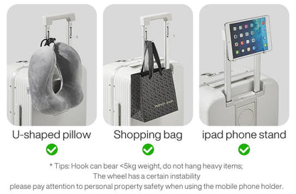 Mixi New Aluminum Frame Suitcase Carry On Rolling Luggage with USB Port Boarding Cabin Cup and Phone Holder 20 24 Inch - RELUX.STOREMixi New Aluminum Frame Suitcase Carry On Rolling Luggage with USB Port Boarding Cabin Cup and Phone Holder 20 24 Inch