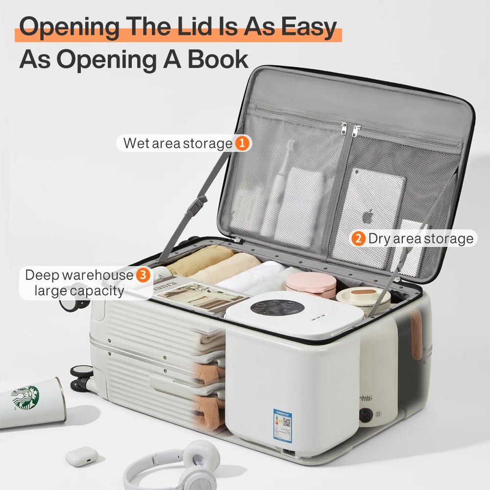 Mixi New Aluminum Frame Suitcase Carry On Rolling Luggage with USB Port Boarding Cabin Cup and Phone Holder 20 24 Inch - RELUX.STOREMixi New Aluminum Frame Suitcase Carry On Rolling Luggage with USB Port Boarding Cabin Cup and Phone Holder 20 24 Inch