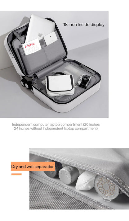 Mixi Patent Design Travel Luggage Women Men Suitcase On Wheels Spinner Trolley Case Bag 18" Carry On 20" 24" Check In 100% PC - RELUX.STOREMixi Patent Design Travel Luggage Women Men Suitcase On Wheels Spinner Trolley Case Bag 18" Carry On 20" 24" Check In 100% PC