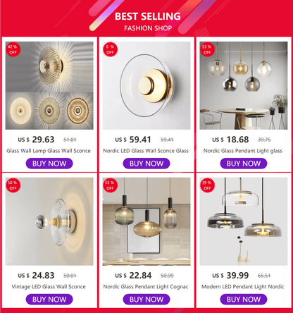 “Modern Glass Wall Lamp – Indoor Wall Sconce for Bedroom, Living Room, Corridor & Bedside Ambiance” - RELUX.STORE