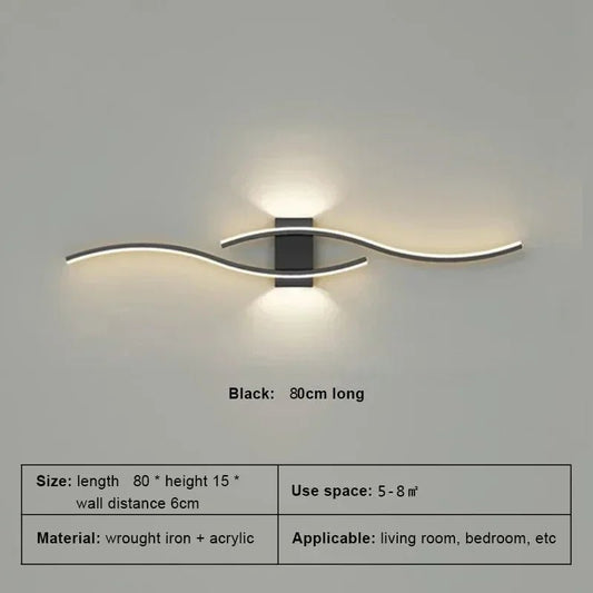 💡 "Modern LED Wall Lamp – Minimalist 60/80cm Bedroom, Bedside & TV Wall Light for Indoor Corridor Lighting" - RELUX.STORE