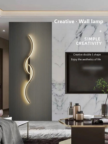 Modern LED Wall Lamp Minimalist Led Light Bedroom Bedside Long Strip Wall Sconces Living Room Sofa Home Indoor Lighting Fixture - RELUX.STORE