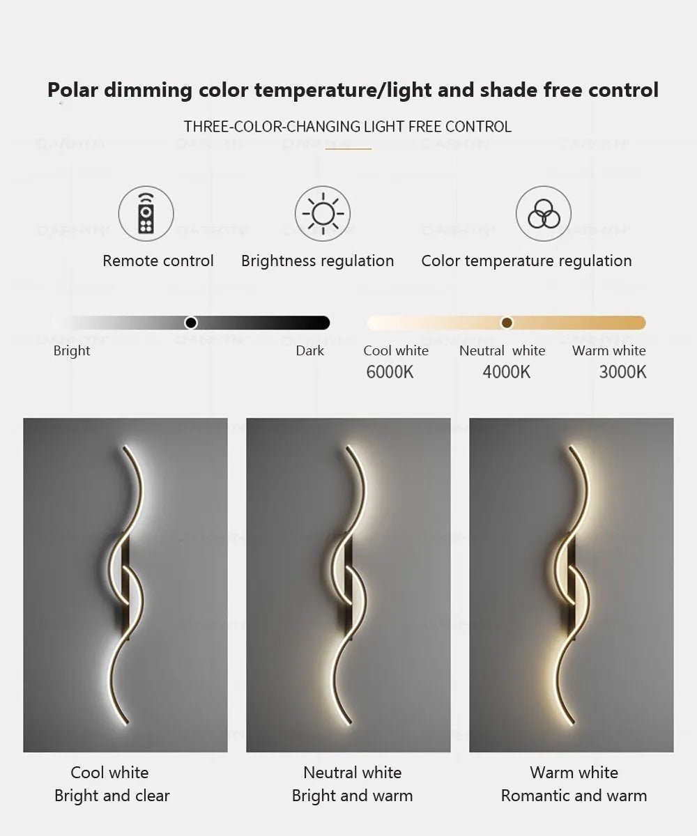 Modern LED Wall Lamp Minimalist Led Light Bedroom Bedside Long Strip Wall Sconces Living Room Sofa Home Indoor Lighting Fixture - RELUX.STORE