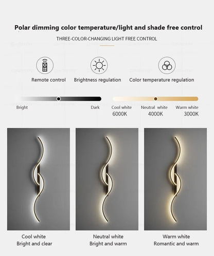 Modern LED Wall Lamp Minimalist Led Light Bedroom Bedside Long Strip Wall Sconces Living Room Sofa Home Indoor Lighting Fixture - RELUX.STORE