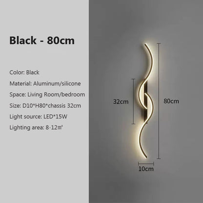 “Modern LED Wall Lamp – Minimalist Long Strip Sconce for Bedroom, Bedside, Living Room & Indoor Home Lighting” - RELUX.STORE