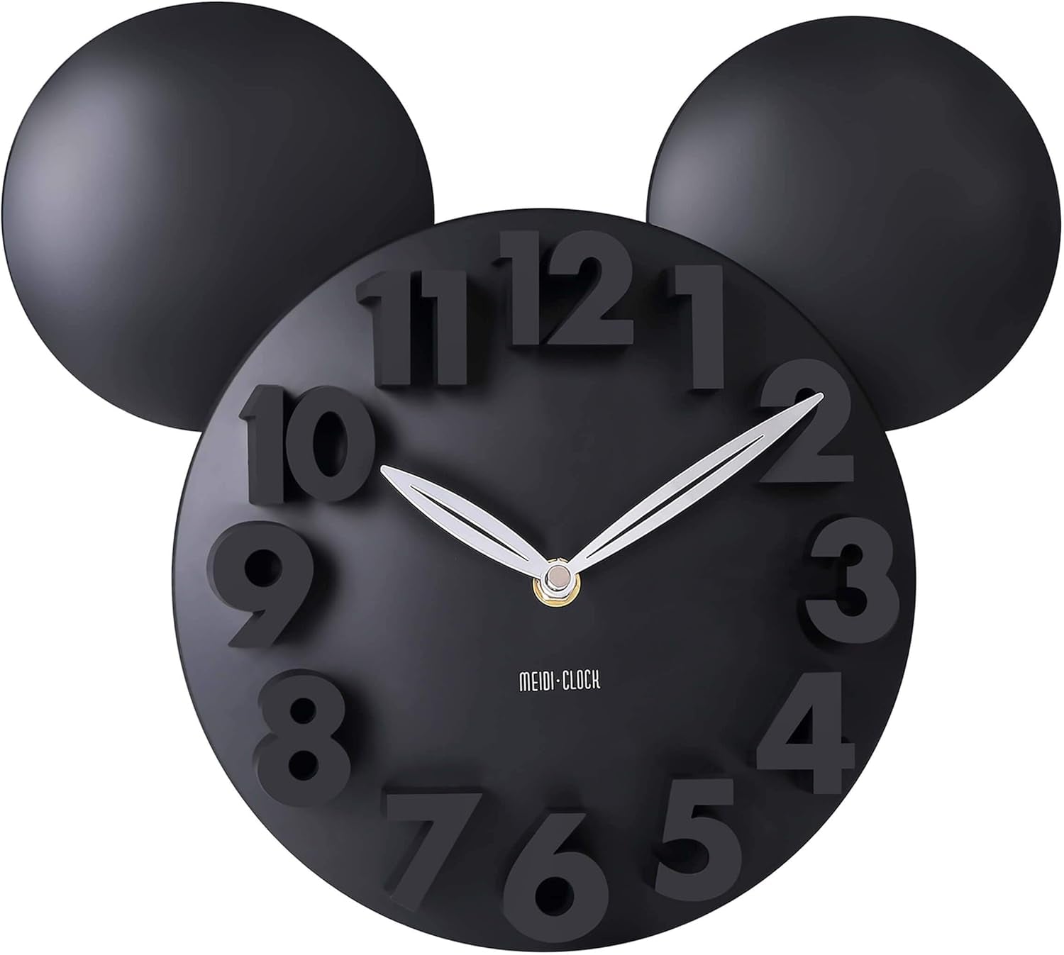 Modern Mickey Mouse 3D Wall Clock – Big Digit Home Decor, Stylish Black Decorative Clock for Living Room, Bedroom, Kitchen - RELUX.STORE