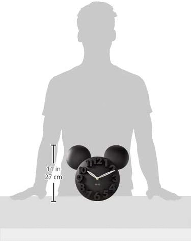 Modern Mickey Mouse 3D Wall Clock – Big Digit Home Decor, Stylish Black Decorative Clock for Living Room, Bedroom, Kitchen - RELUX.STORE