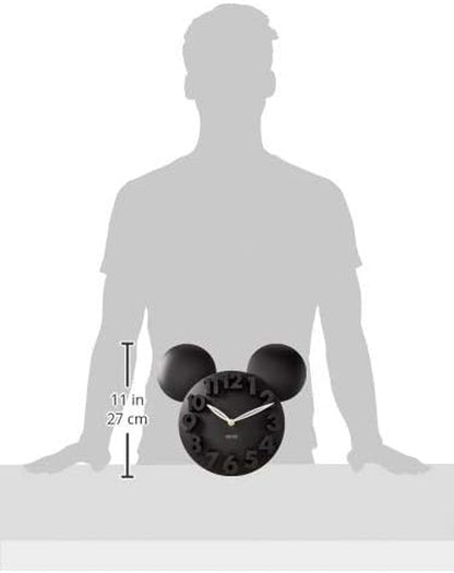 Modern Mickey Mouse 3D Wall Clock – Big Digit Home Decor, Stylish Black Decorative Clock for Living Room, Bedroom, Kitchen - RELUX.STORE