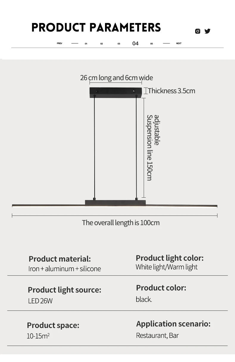 💡 "Modern Pendant Lights – Minimalist Dining Room & Kitchen Chandelier, Long LED Hanging Lamp for Living Room, Home Décor & Ambient Lighting" - RELUX.STORE