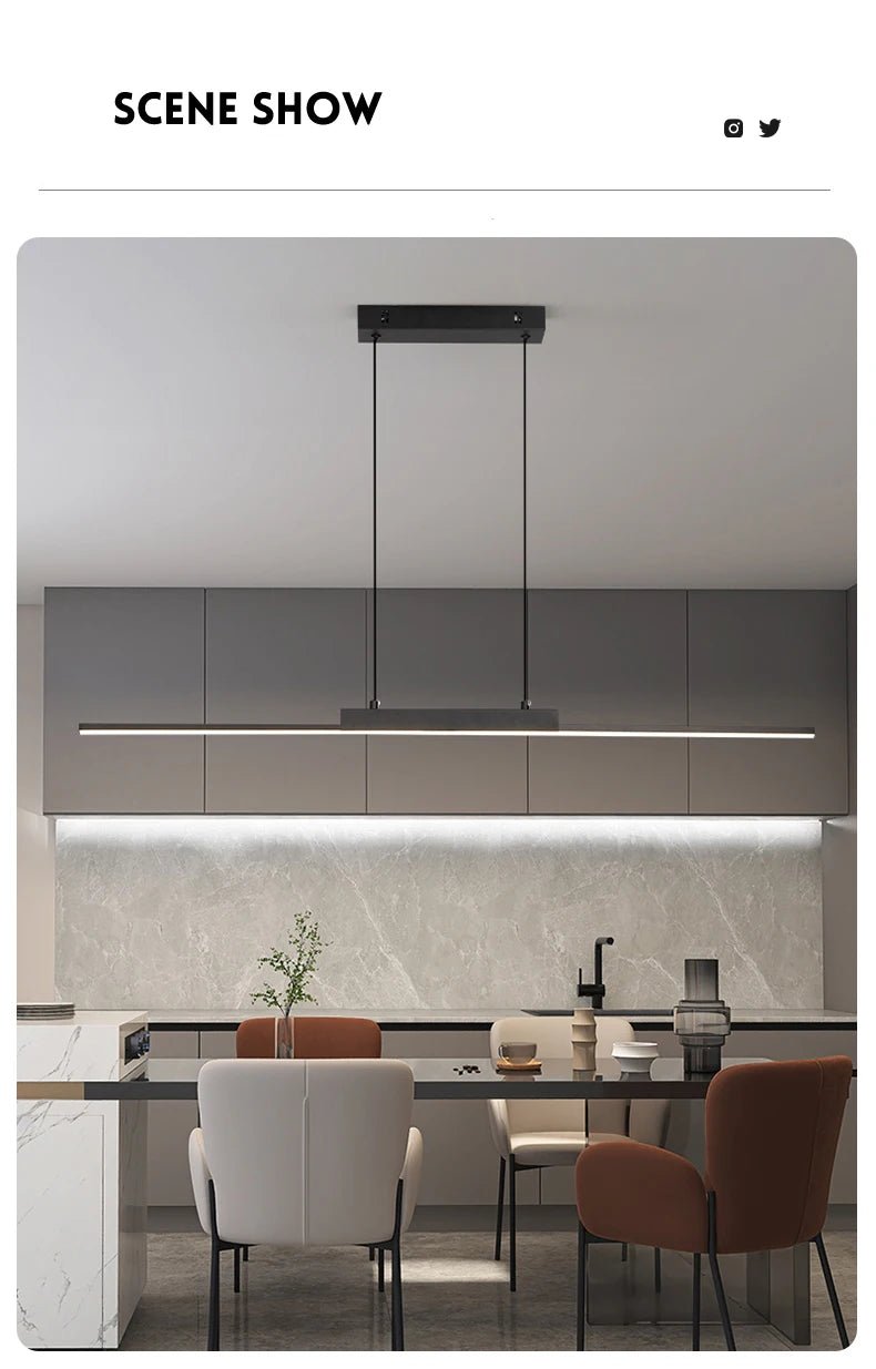 💡 "Modern Pendant Lights – Minimalist Dining Room & Kitchen Chandelier, Long LED Hanging Lamp for Living Room, Home Décor & Ambient Lighting" - RELUX.STORE