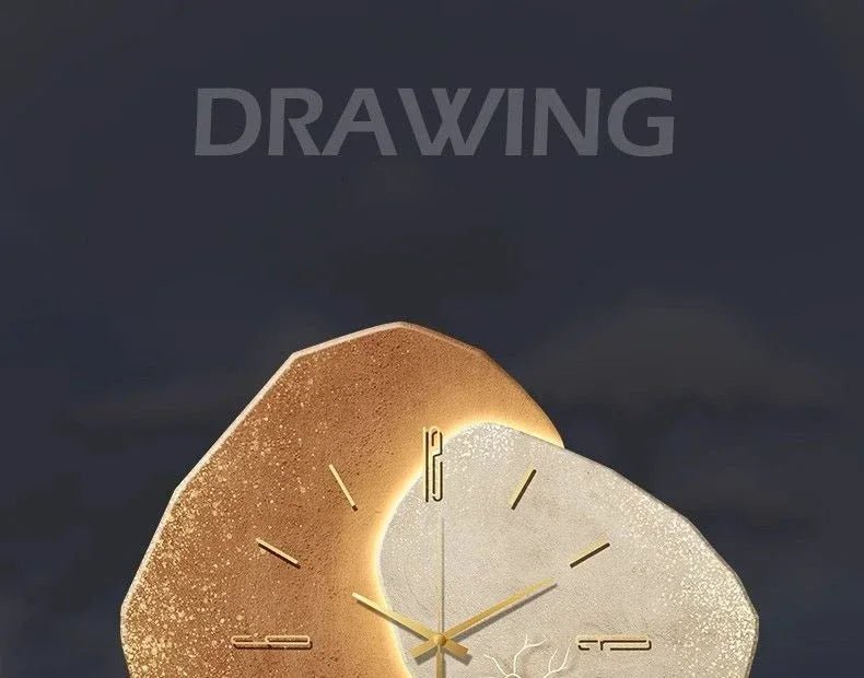 Modern wall clock in living room stylish large living room clock light design mechanism Nordic bedroom with silent decoration - RELUX.STORE