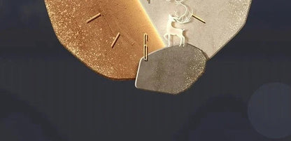 Modern wall clock in living room stylish large living room clock light design mechanism Nordic bedroom with silent decoration - RELUX.STORE