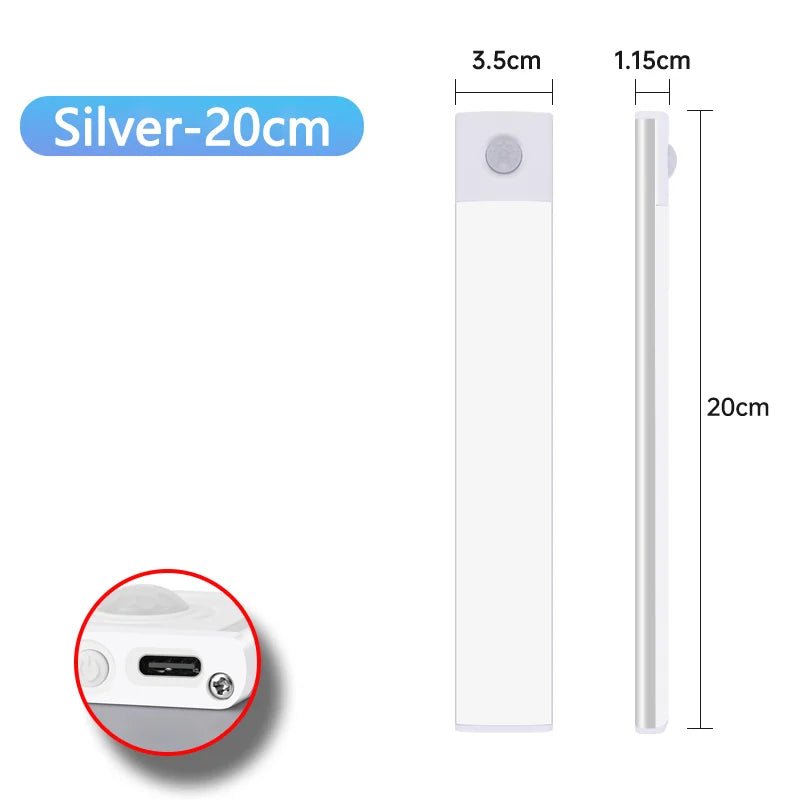 "Motion Sensor Night Light – USB Rechargeable Wireless LED Lamp for Kitchen, Cabinet, Bedroom & Wardrobe Lighting" - RELUX.STORE