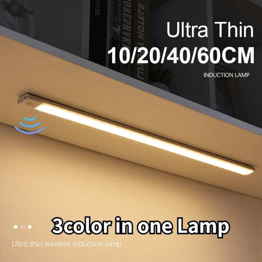"Motion Sensor Night Light – USB Rechargeable Wireless LED Lamp for Kitchen, Cabinet, Bedroom & Wardrobe Lighting" - RELUX.STORE