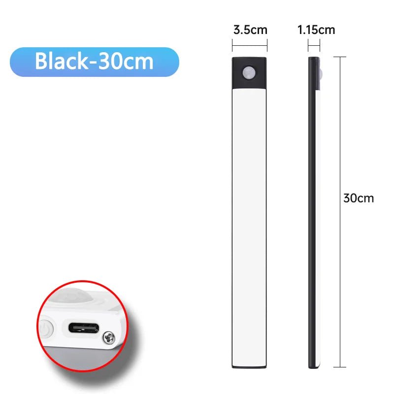 "Motion Sensor Night Light – USB Rechargeable Wireless LED Lamp for Kitchen, Cabinet, Bedroom & Wardrobe Lighting" - RELUX.STORE