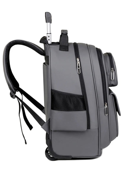 Multi - functional fashion trolley travel bag pull rod large capacity backpack with wheel outdoor leisure suitcase student luggage - RELUX.STOREMulti - functional fashion trolley travel bag pull rod large capacity backpack with wheel outdoor leisure suitcase student luggage