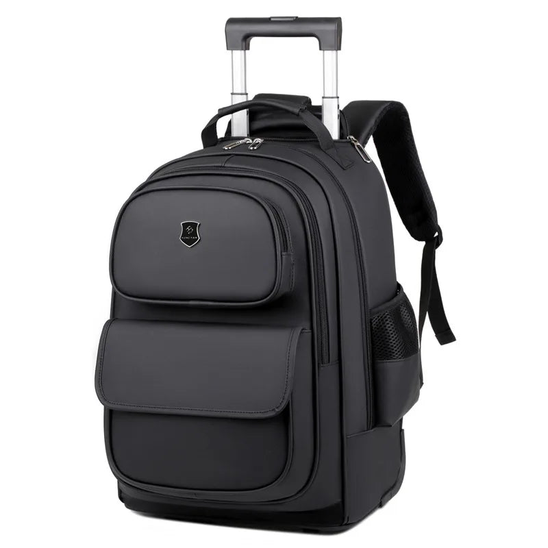 Multi - functional fashion trolley travel bag pull rod large capacity backpack with wheel outdoor leisure suitcase student luggage - RELUX.STOREMulti - functional fashion trolley travel bag pull rod large capacity backpack with wheel outdoor leisure suitcase student luggage