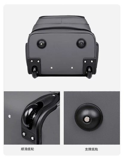 Multi - functional fashion trolley travel bag pull rod large capacity backpack with wheel outdoor leisure suitcase student luggage - RELUX.STOREMulti - functional fashion trolley travel bag pull rod large capacity backpack with wheel outdoor leisure suitcase student luggage
