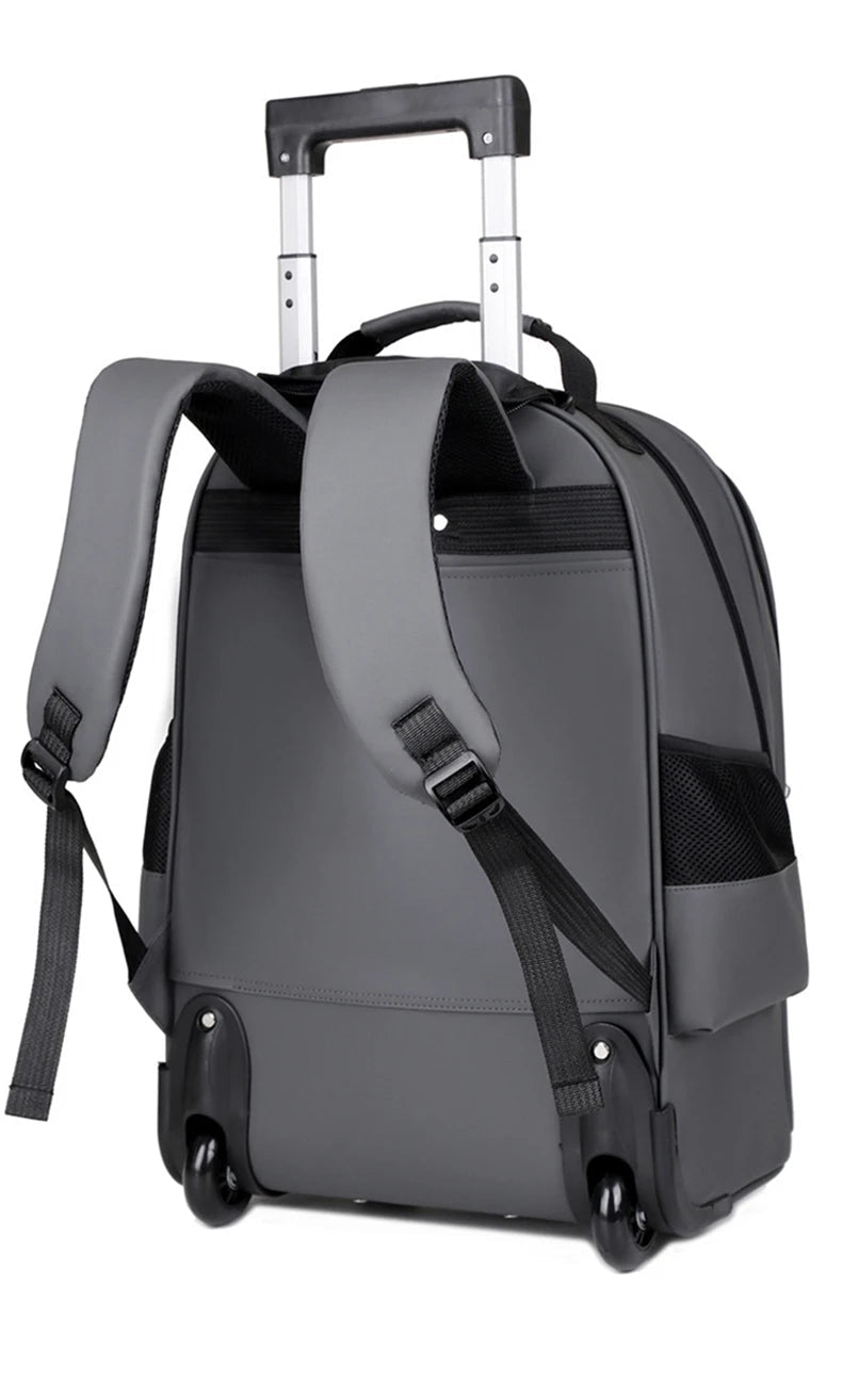 Multi - functional fashion trolley travel bag pull rod large capacity backpack with wheel outdoor leisure suitcase student luggage - RELUX.STOREMulti - functional fashion trolley travel bag pull rod large capacity backpack with wheel outdoor leisure suitcase student luggage