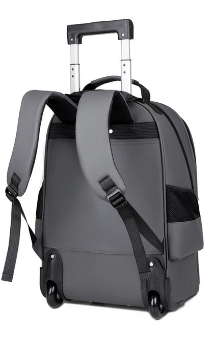 Multi - functional fashion trolley travel bag pull rod large capacity backpack with wheel outdoor leisure suitcase student luggage - RELUX.STOREMulti - functional fashion trolley travel bag pull rod large capacity backpack with wheel outdoor leisure suitcase student luggage