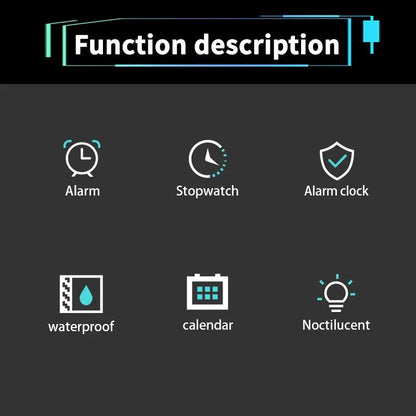 Multifunction Men's Sports Watch Waterproof Luminous Alarm Clock Outdoor Fitness Digital Watch Electronic Wristwatch for Man Kid - RELUX.STORE