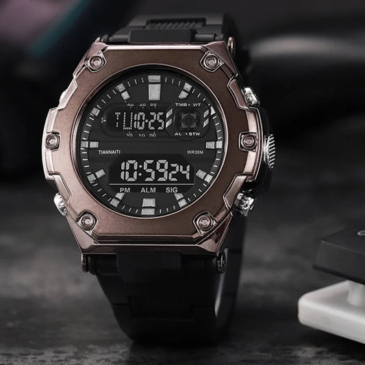 Multifunction Men's Sports Watch Waterproof Luminous Alarm Clock Outdoor Fitness Digital Watch Electronic Wristwatch for Man Kid - RELUX.STORE