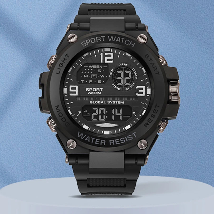 Multifunction Men's Sports Watch Waterproof Luminous Alarm Clock Outdoor Fitness Digital Watch Electronic Wristwatch for Man Kid - RELUX.STORE