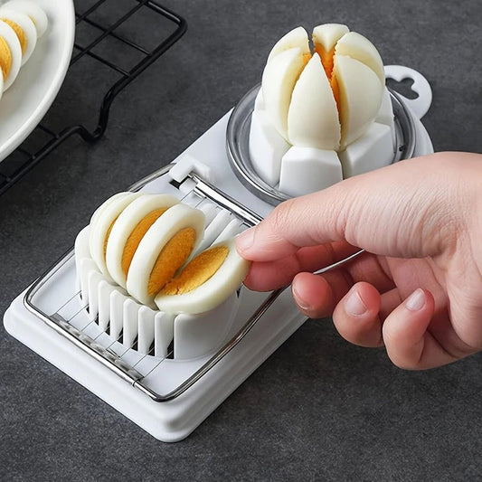 Multifunctional PP Base egg cutter 2 - in - 1 stainless steel wire pull egg cutter for hanging high - quality kitchen accessory tools - RELUX.STORE