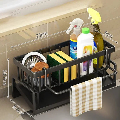 Multifunctional Sponge Rack Drainer Kitchen Shelf Sink Rag Dishwashing Detergent Dishcloth Organiser kitchen organizer storage - RELUX.STORE