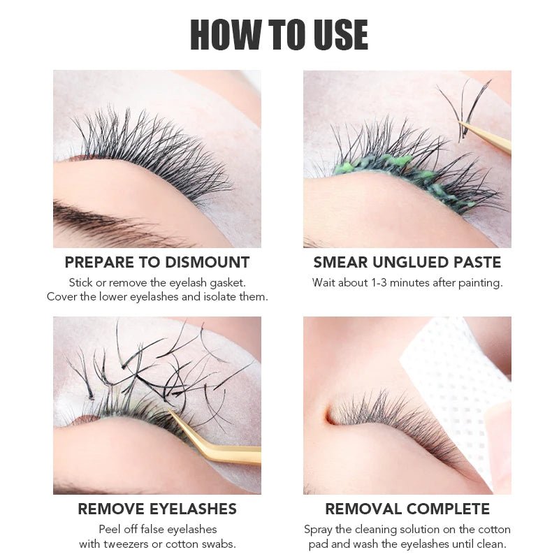 NATUHANA Eyelash Glue Remover Quick Unloading Adhesive Professional Cream Remover for Eyeslashes de pestaña Makeup Tools - RELUX.STORE