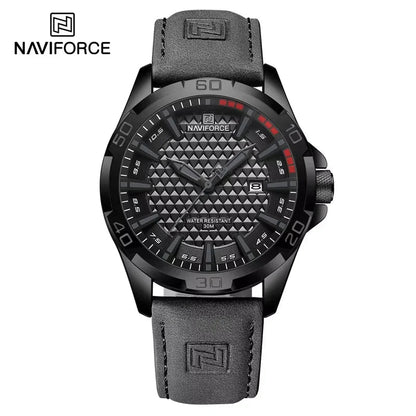 NAVIFORCE Brand Men Fashion Quartz Watches Male Leather Strap Sport Waterproof Wristwatches CalendarClock Relogio Masculino - RELUX.STORE