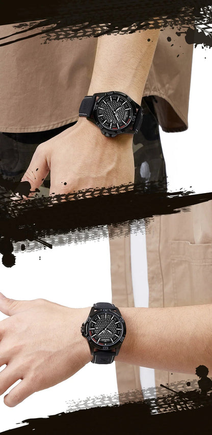 NAVIFORCE Brand Men Fashion Quartz Watches Male Leather Strap Sport Waterproof Wristwatches CalendarClock Relogio Masculino - RELUX.STORE
