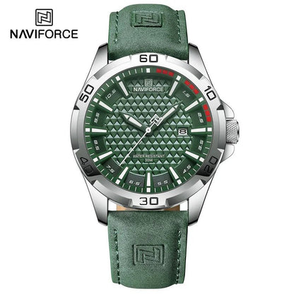 NAVIFORCE Brand Men Fashion Quartz Watches Male Leather Strap Sport Waterproof Wristwatches CalendarClock Relogio Masculino - RELUX.STORE