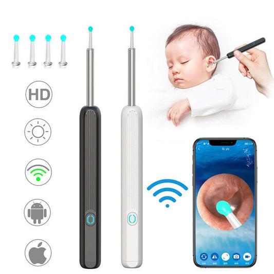 "NE3 Wireless Ear Cleaner Otoscope with Camera & LED Light – Smart Ear Wax Removal Endoscope Kit for iPhone & Android" - RELUX.STORE
