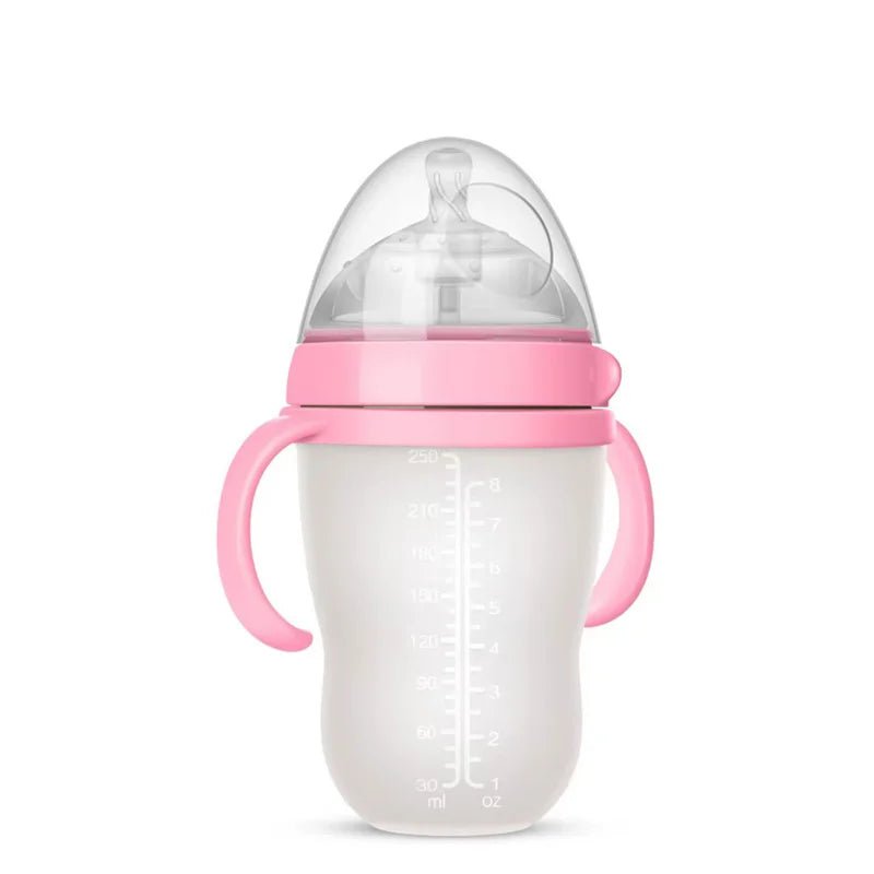 New 0 - 36 months baby nano - silicone bottle 240ml 150ml with handle Breastmilk - like design Soft milk pulling - RELUX.STORENew 0 - 36 months baby nano - silicone bottle 240ml 150ml with handle Breastmilk - like design Soft milk pulling